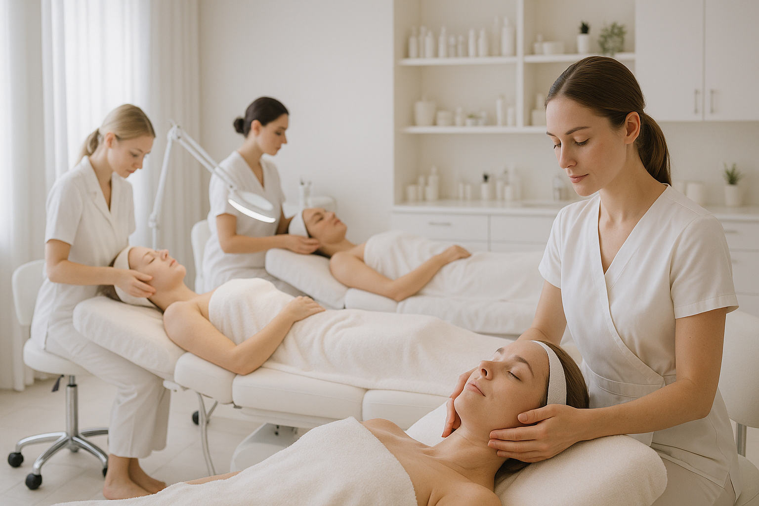 Picture of women getting skincare procedure